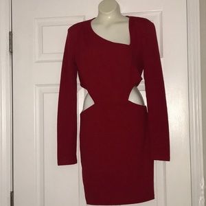 Long sleeve red dress